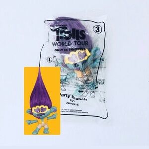 ⭐️5 For 25⭐️ Trolls World Tour 2020 McDonalds Toy - 3 Party Branch